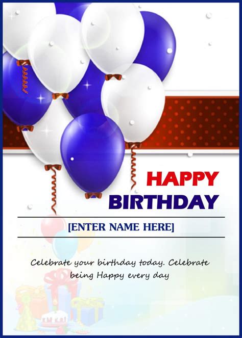 Microsoft Word Birthday Card Template